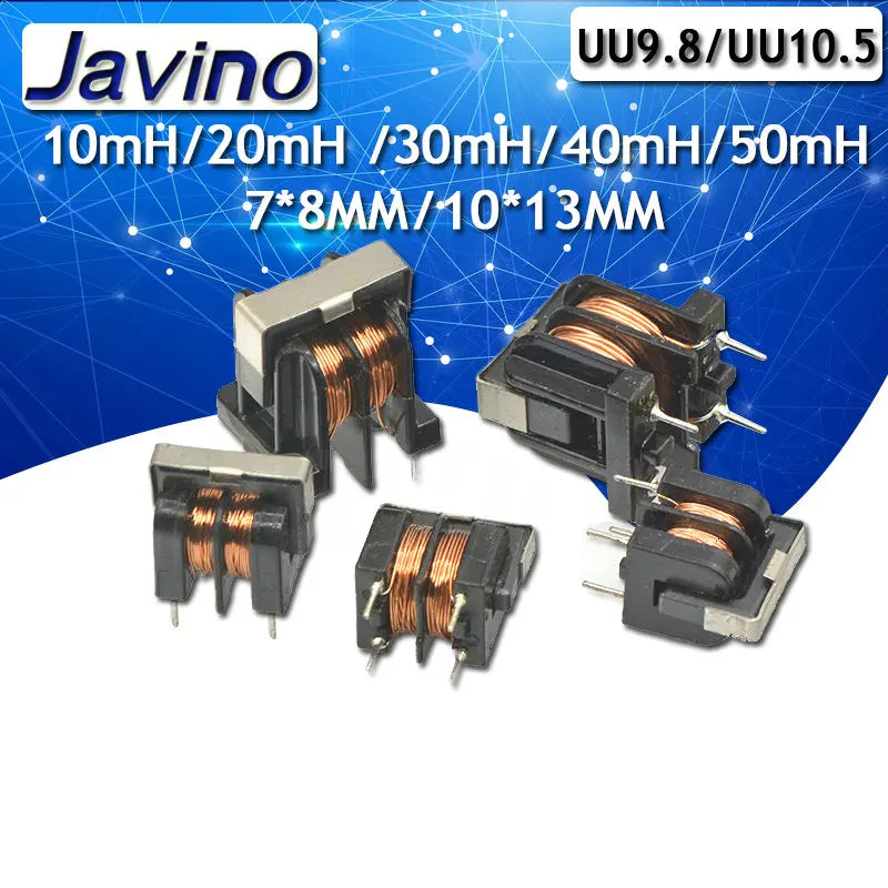 5Pcs/lot UU9.8 UF10.5 Common Mode Choke Inductor 10mH 20mH 30mH 40mH 50mH For Filter Pitch 7*8mm 10X13mm