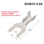 100pcs 4.2mm Fork Terminal Block Fork-shaped Bare cold-pressed Terminal U-shaped Y-shaped Lug Grounding Lug 3.2 4.2 5.2 6.2 8.2