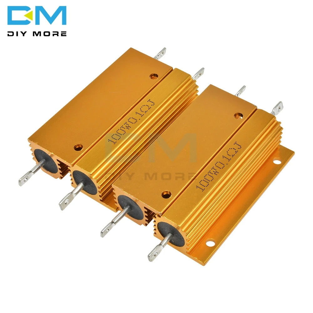 0.5R 1R 2R 4R 6R 8R 10R 20R 100W 5% +5% -5% Aluminum Shell Housed Case Power Wirewound Resistor 0.5/1/2/4/6/8/10/20/50/100 Ohm