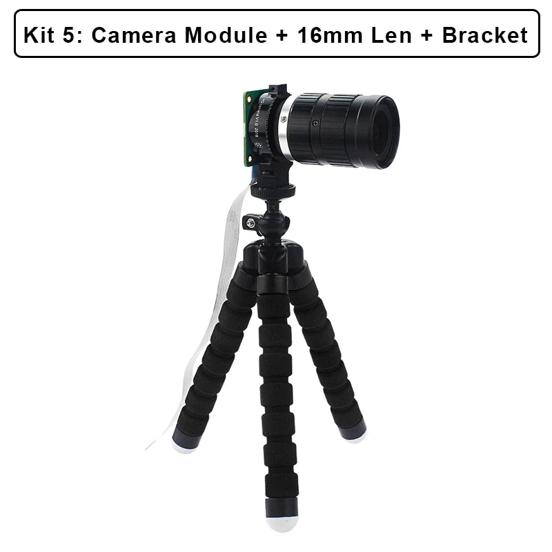 Raspberry Pi High Quality Camera 12.3MP IMX477 Sensor Camera with Telephoto/Wide Angle/HD Zoom Telephoto Lens for Pi 4B/3B+/Zero