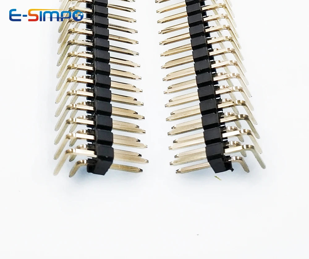 10pc 2.54mm 2x40P Right Angle RA 90D Double Row Rohs Reflow Gold Cuttabl Long PA=3/6/9/12mm PCB Jumper Male Pin Header Connector