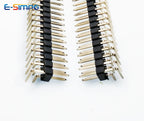 10pc 2.54mm 2x40P Right Angle RA 90D Double Row Rohs Reflow Gold Cuttabl Long PA=3/6/9/12mm PCB Jumper Male Pin Header Connector