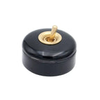 AC 250V Vintage Ceramic Toggle Switch Brass Lever Rocker Retro ON OFF Wall Switch Classical Lamp Switch