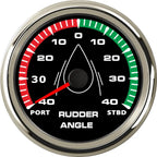 12V/24V STBD PORT Rudder Angle Meter 85mm Rudder Angle Indicator with 0-190 ohm Rudder Angle Sensor 7 Color Backlight Customized