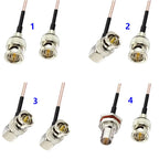BNC Male Straight Right Angle To BNC Male Female 75 Ohm RG179 Pigtail Cable for HD-SDI 3G-SDI Vedio CCTV Camera Camcorder