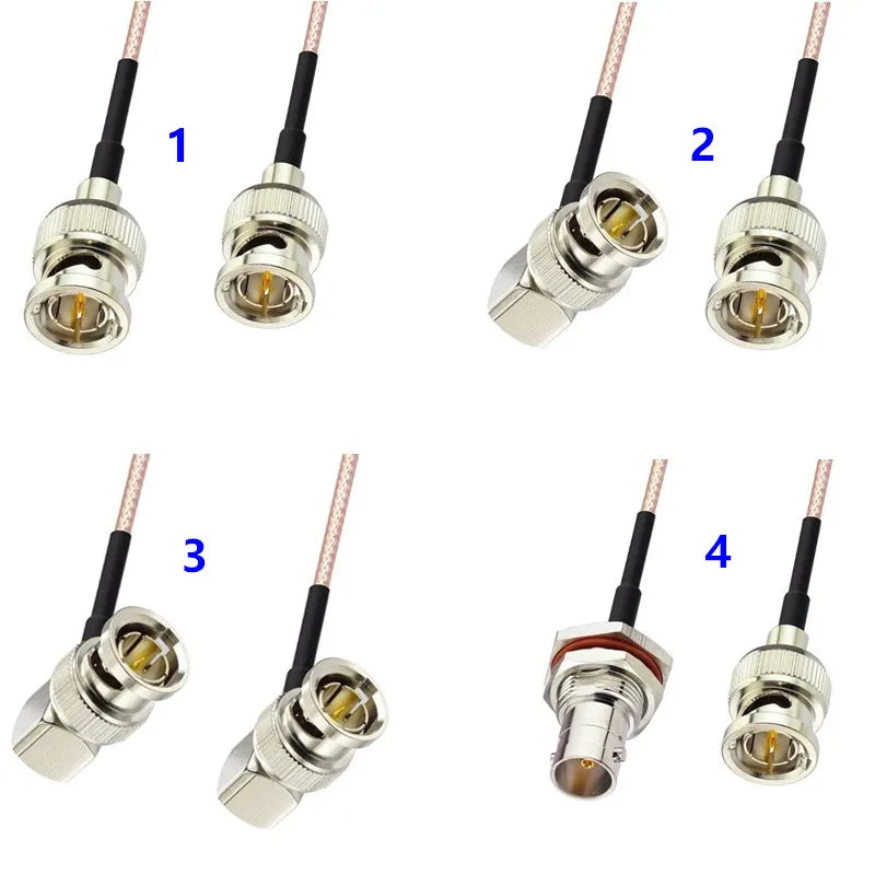 BNC Male Straight Right Angle To BNC Male Female 75 Ohm RG179 Pigtail Cable for HD-SDI 3G-SDI Vedio CCTV Camera Camcorder
