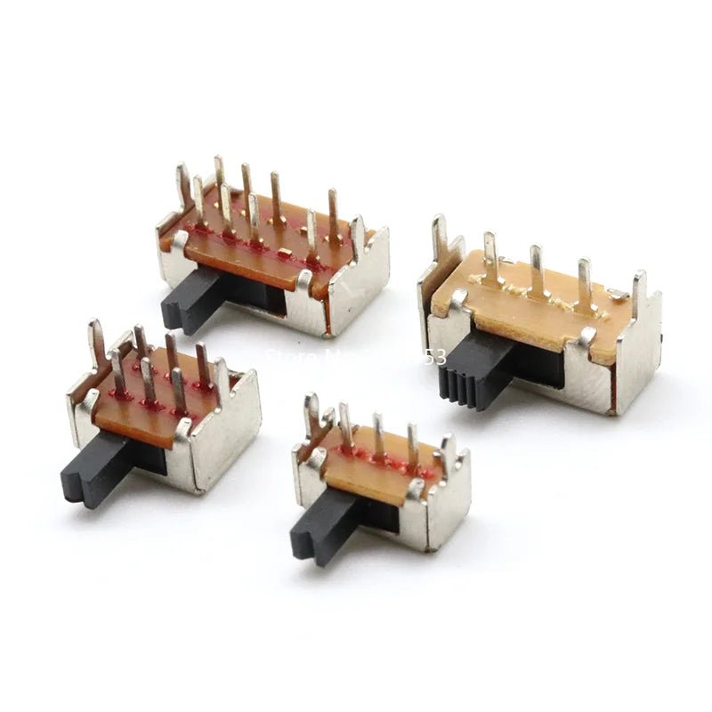 10PCS Slide Switch Micro-power Toggle Switch Single and Double-row Direct-inserted Horizontal Sliding Second Gear Third Gear