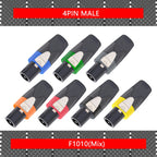10PCS Speaker Powercon connector NL4FX Speakon 4 Pole Plug Male Professional audio power plug Red&Blue