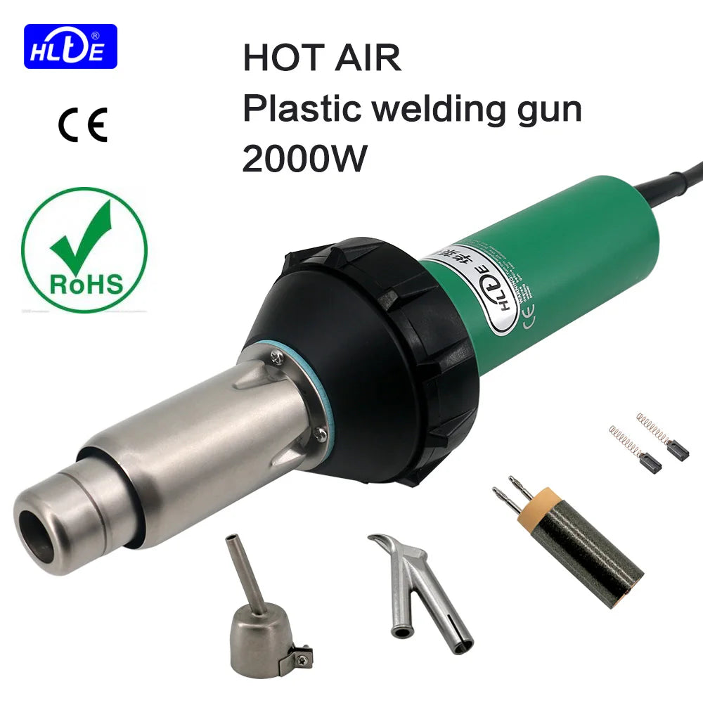 HLTE 230V 2000W Plastic Welding Gun Hot Air torch heat gun Welder for PVC vinyl floor, PP, PE water tank geomembrane