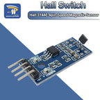 1/5/10PCS Hall Sensors Module 3144E 4pin Hall Switch Speed Magnetic Swiches Speed Counting Sensor Module For Arduino Smart Car