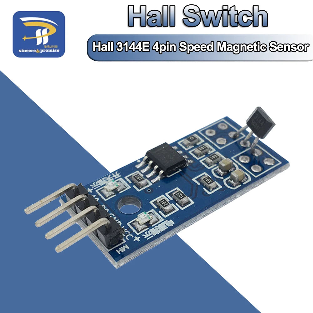 1/5/10PCS Hall Sensors Module 3144E 4pin Hall Switch Speed Magnetic Swiches Speed Counting Sensor Module For Arduino Smart Car