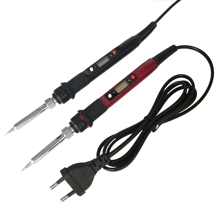 80W Digital Electric Soldering Iron Set Kit Temperature Adjustable 220V 110V  Ceramic Heater Soldering Tips Welding Tool  set