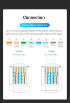 Vention RJ45 Connector Cat8 8P8C Modular Ethernet Cable Cat 8 FTP Head Plug Gold Plated 40Gbps Crimp Network Connerctor Cat8