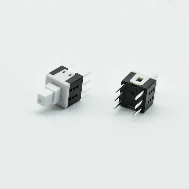 10pcs 5.8*5.8 Self-locking/reset PCB Keyboard Micro Switch Push Tactile Power Self lock On/Off Latching Switch 6pin mini 12V0.1A