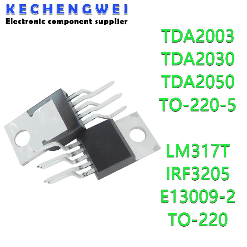 10PCS TDA2003 TDA2030 TDA2050 LM317T IRF3205 E13009-2 Transistor TO-220 TDA2030A TDA2003A TO220 New and Original IC Chipset