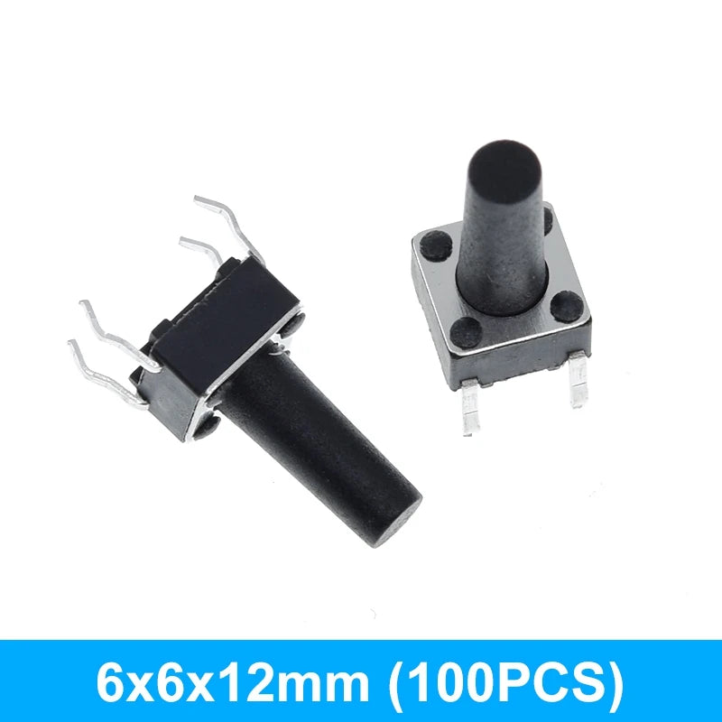 GREATZT 6X6X5/4.3/5.5/6/7/8/9/10/13MM Tact Switch Push Button Switch 12V 4PIN DIP Micro Switch For TV/Toys/home use Button