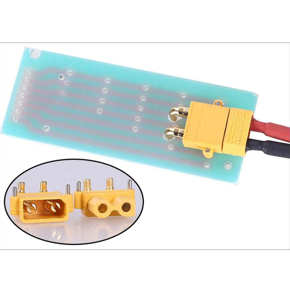 10 X Amass XT30PW ESC Motor PCB Board Plug Banana Golden XT30 Upgrade Right Angle Plug Connector for RC Mode (5 Pair )