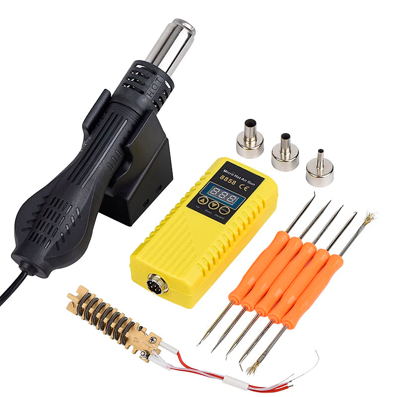 JCD 750W Heat Gun Digital Display Micro Rework Soldering Station Hot Air Gun For Welding Repair Tool Hair dryer 8858
