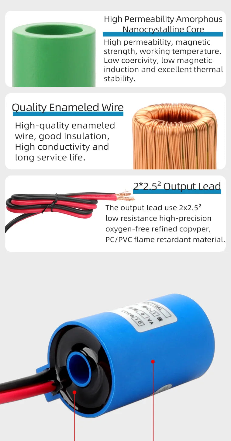 Din rail Current Transformer 0.2 class BZCT10AL-10/5 15/5 20/5 30/5 50/5 high precision AC CT 5A ring type current sensor