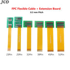 JCD 23 25 31 39 45 51 Pin 0.3mm Pitch Extension Board Connector Adapter with FFC FPC Flexible Flat Cable Length 60mm