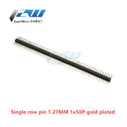 Free shipping (5pcs/lot) Pitch 1.27MM Pin Header Female Single and Double Row 1*40P 50P 2*40P50P Straight/Curved Pin Gold Plated