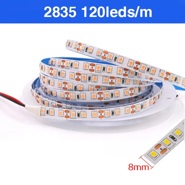 DC12V LED Strip 5050 5054 2835 240LEDs/m High Bright Flexible LED Rope Ribbon Tape Light Lamp Warm White / Cold White 5m