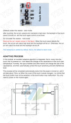 TZT TTP223 12V 1-Channel Touch Relay Module Capacitive Touch Key Switch Sensor Self-Locking/No-Locking HTTM Touch Button