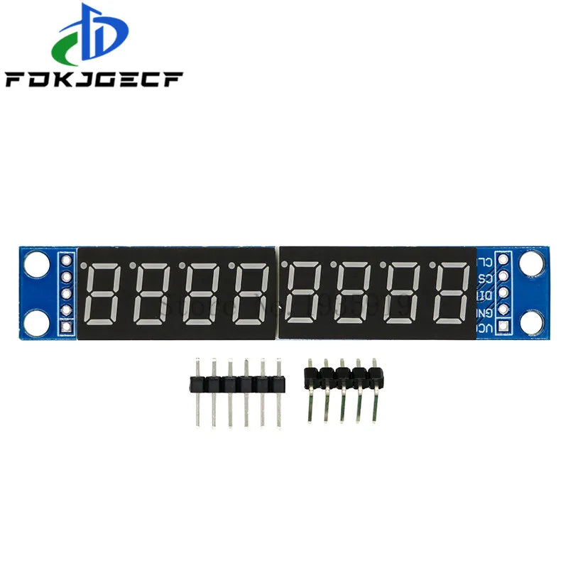 MAX7219 LED Dot Matrix 8 Digit Digital Tube Display Control Module For Arduino 3.3V 5V Microcontroller Serial Driver 7-segment