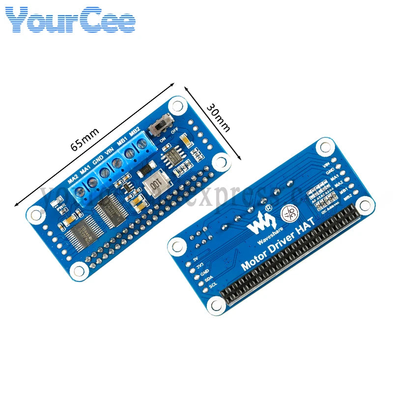 TB6612FNG Motor Driver HAT Board Module Shield Expansion Board I2C IIC PCA9685 PWM Interface for Raspberry Pi 4th Generation 3B