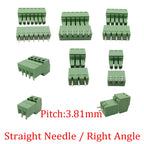 5Pair KF2EDG 15EDG 2-12Pin PCB Screw Terminal Block 3.5/3.81/ 3.96/5.08mm Right Angle/Straight Needle Plug Socket Wire Connector