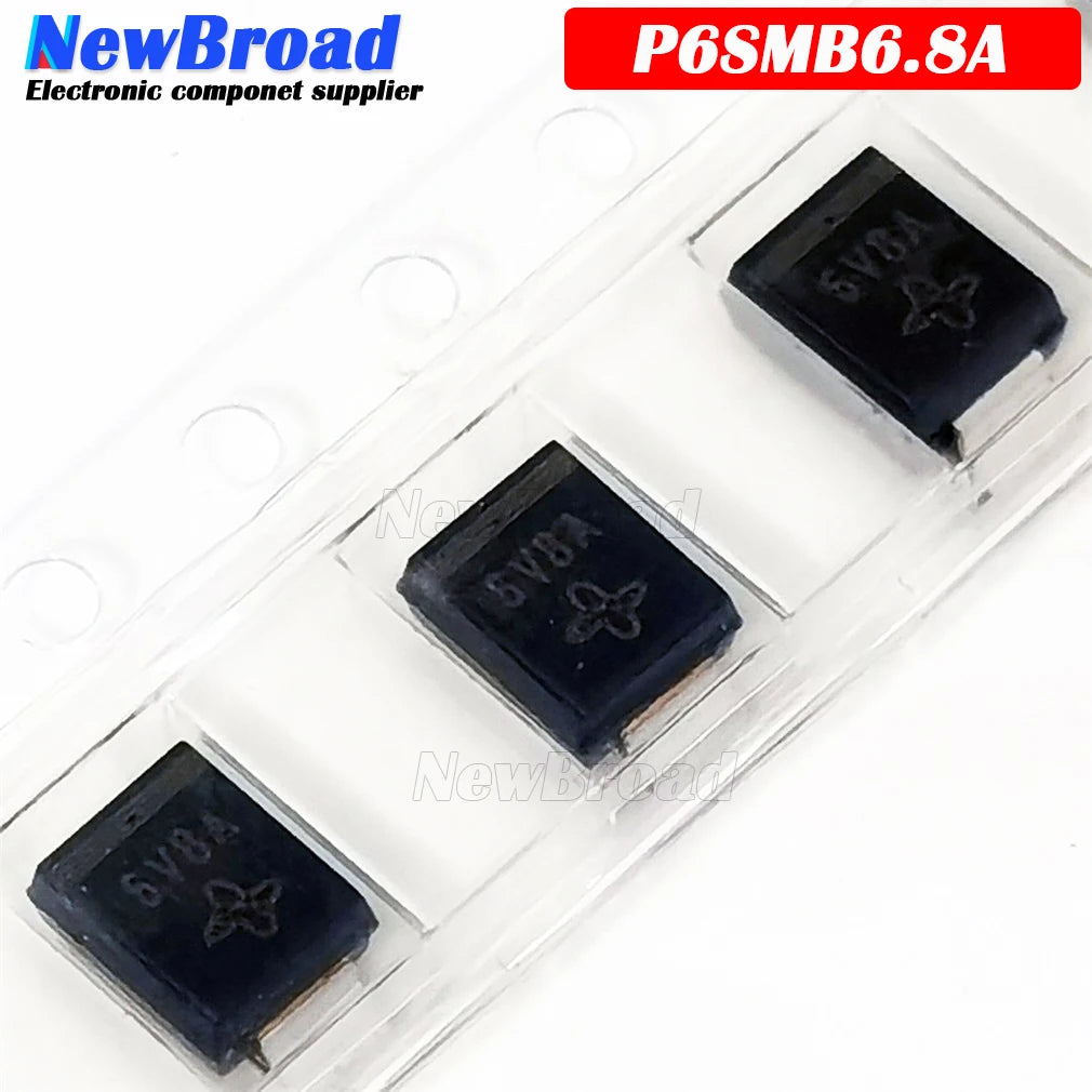 20PCS TVs Patch Transient Suppression Diode SMBJ6.8A P6SMB6.8A 6V8A 6.8V Unidirectional SMB DO-214AA