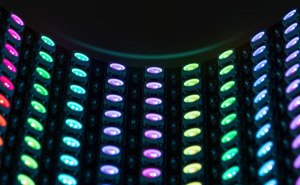 1-10Pcs WS2812B RGB Flexible 16x16 8x32 256Leds Pixel Panel Matrix Screen Led Module WS2812 IC ECO Individually Addressable DC5V
