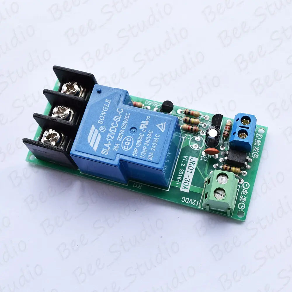 DC12V Multifunction Delay Timing on/off Optocouple Relay Module 30A Switch Timer