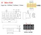 5Pcs 0.28 Inch Digital Tube LED Display 1Bit 2Bit 3Bit 4Bit Display Common Anode / Cathode 0.28"/0.36"/0.4"/0.56" 7 Segment Red