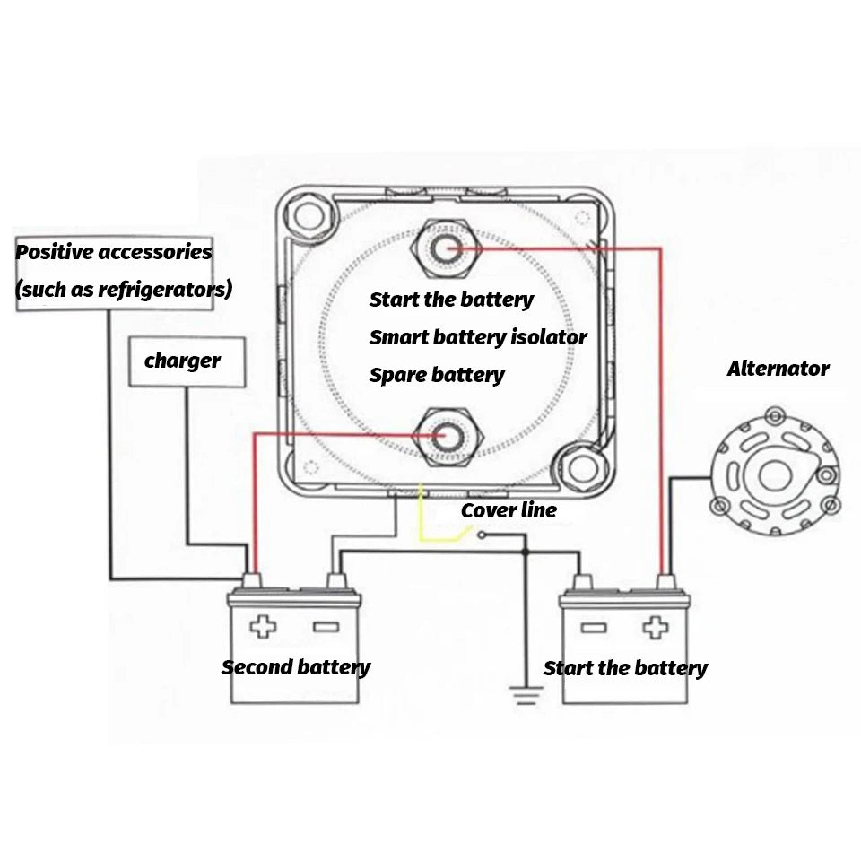 12V 140A Voltage Sensitive Split Charge Relay VSR For Camper Car Smart Battery Isolator Charge 2 Battery Bank Auto Parts