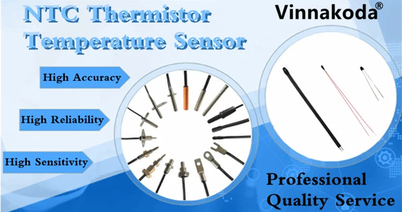 20PCS NTC Thermistor Thermal Resistor MF52A 1K/1.5K/2K/2.2K/2.7K/3K/3.3K/4.7K/5K/6.8K/10K/15K/20K/30K/40K/47K/50K/100K B3950-1%