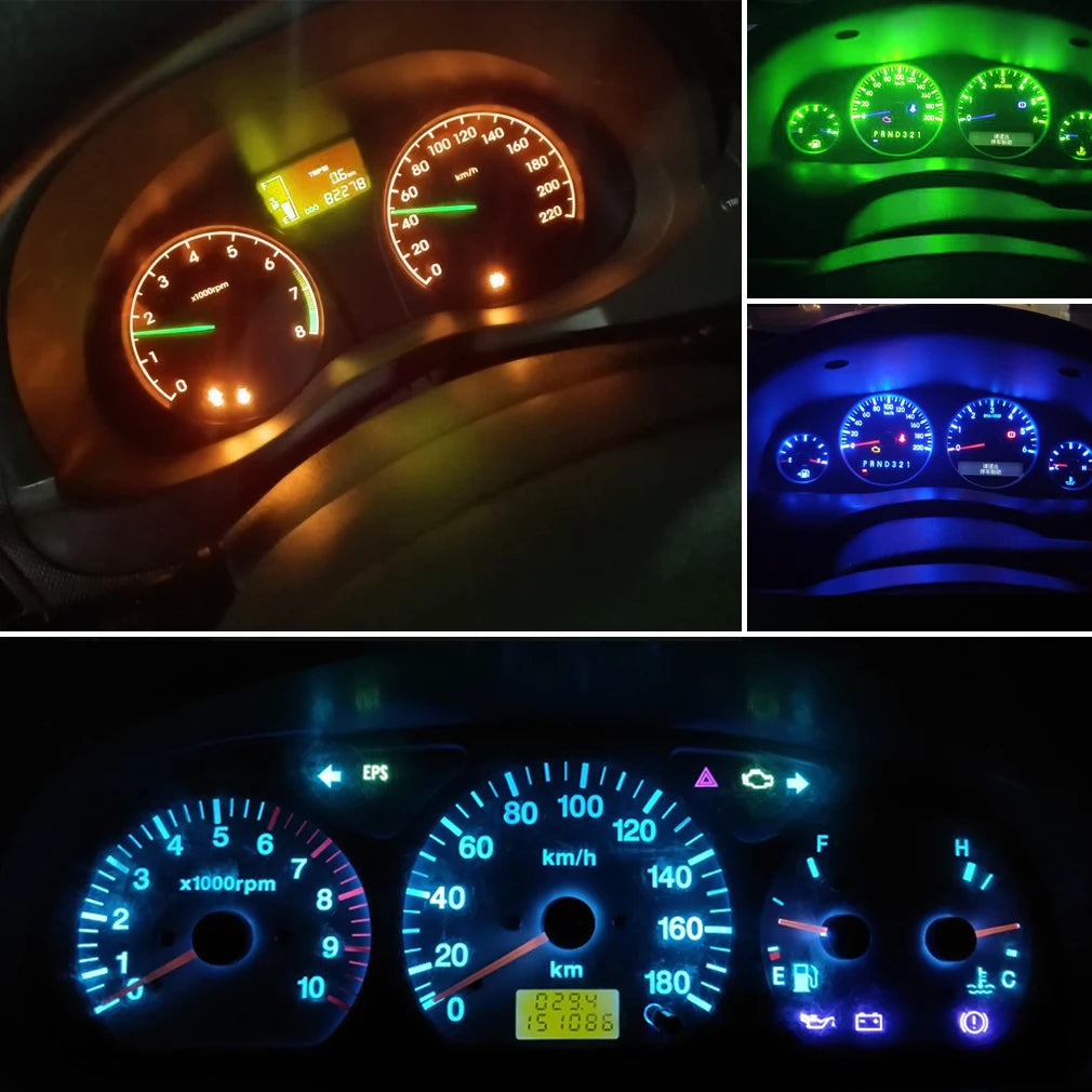 10Pcs T3 T4.2 T4.7 Led Bulb Canbus Super Bright Car Interior Lights Dashboard warming indicator Wedge Auto Instrument Lamp 12V