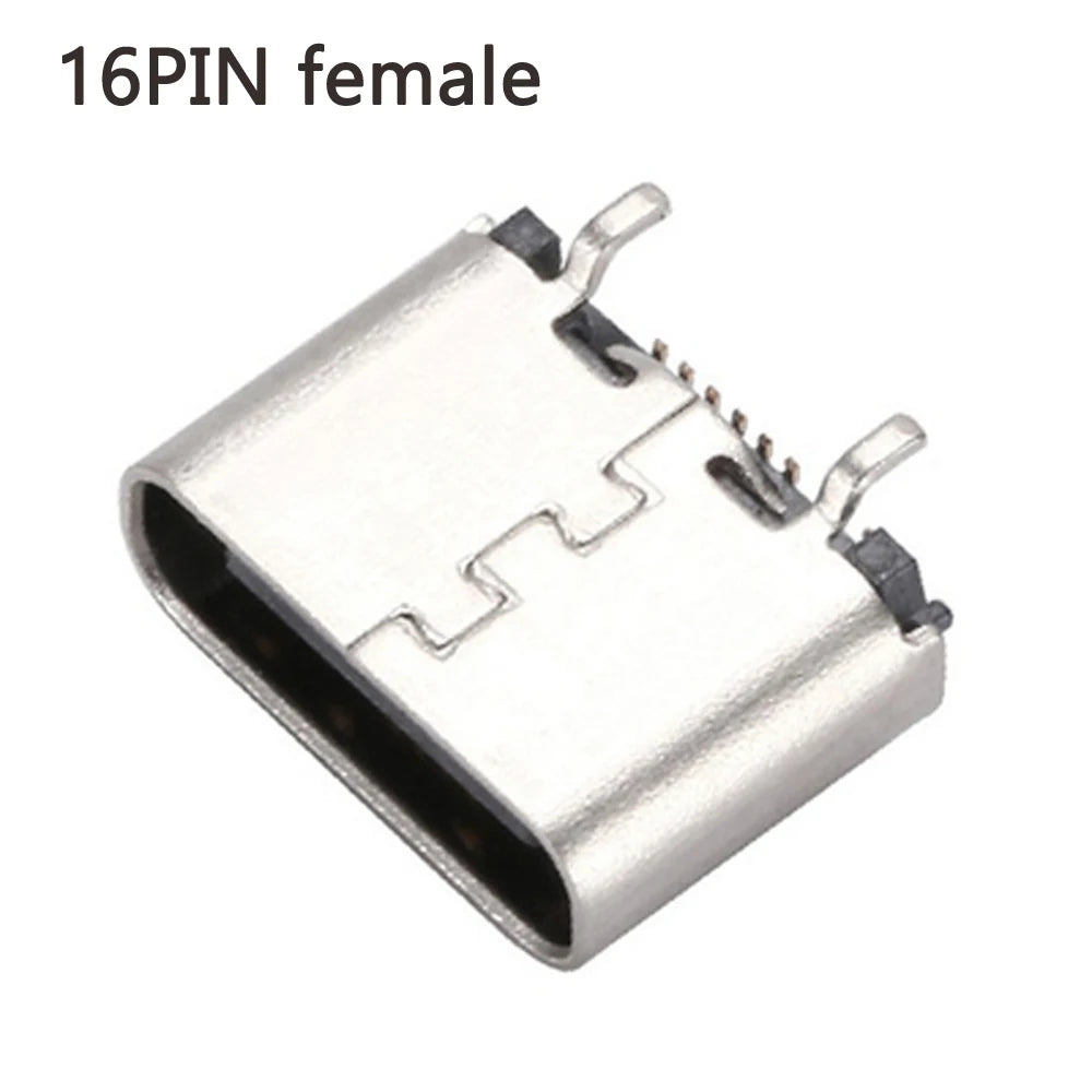 2-5pcs TYPE-C Micro USB SMT Connector Vertical Plug-in Board 16 Pin Jack Socket Female For MP3/4/5 Other Mobile Tabletels