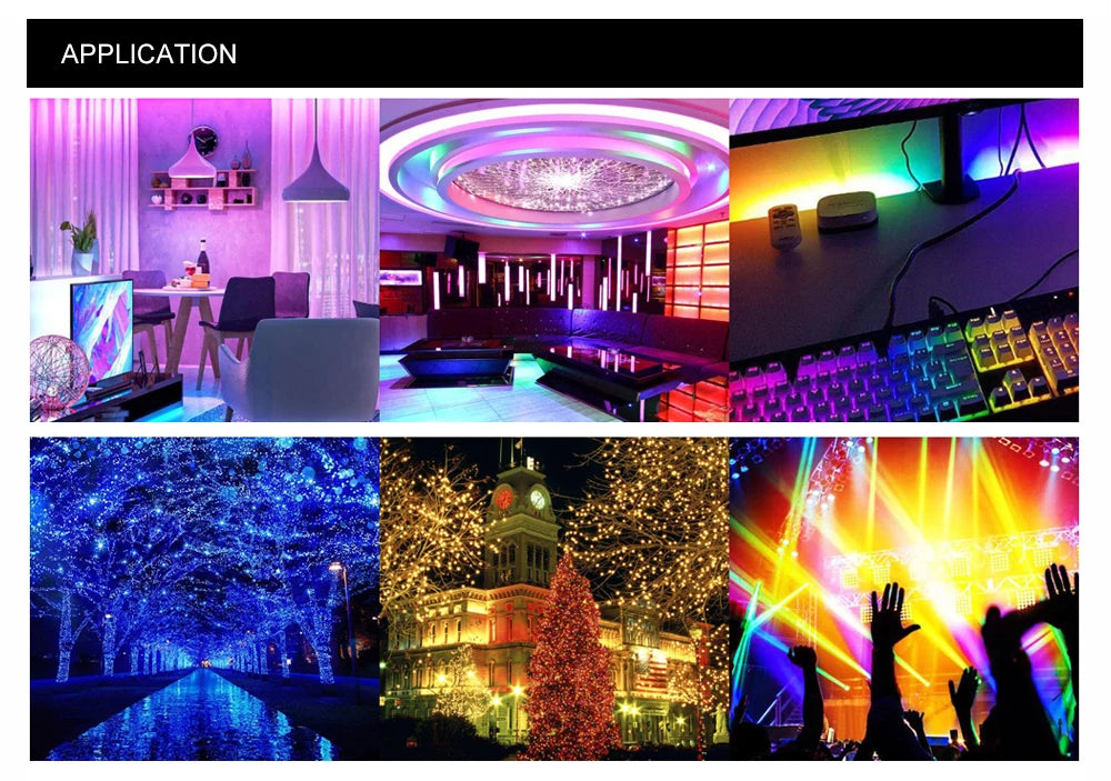 WS2812B Led Strip With SP110E USB Bluetooth Controller WS2812 30/60/144 Pixels/m RGB Individually Addressable LED Light Kit DC5V
