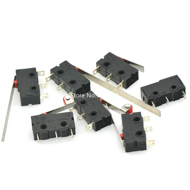 10 PCS Micro Switch 2/3Pin NO/NC Mini Limit Switch 5A 250VAC KW11-3Z Roller Arc lever Snap Action Push Micro switches