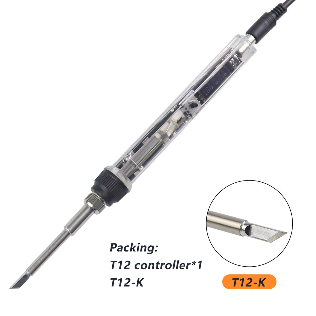 DC12~24V T12 OLED 72W Mini Electric Soldering Iron Adjustable Temperature Portable Solder Welding Station BC2 Tip Tool Not SH72