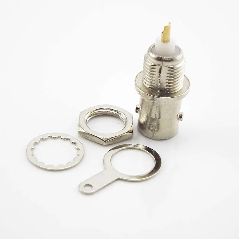 BNC Female Socket Solder Connector Chassis Panel Mount Coaxial Cable For Welding Machine Parts Monitor Accessories