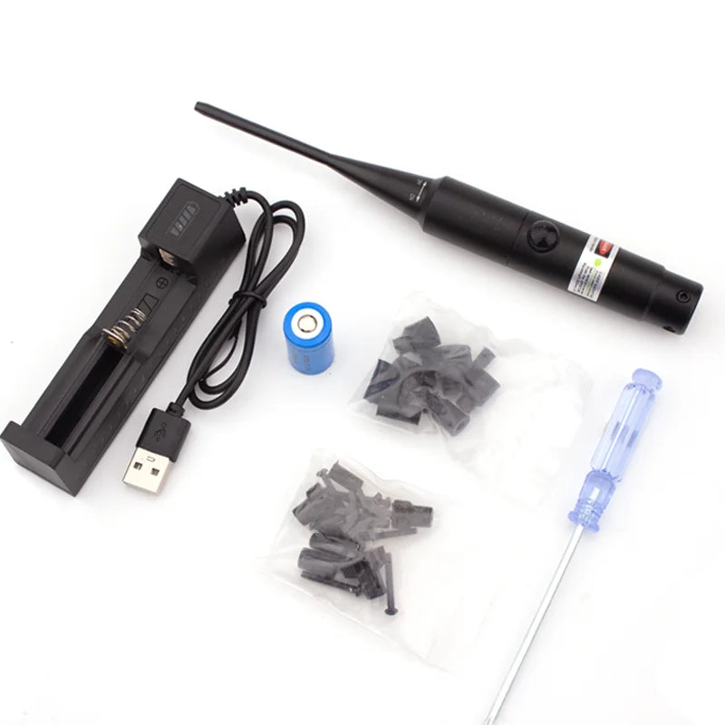 Universal Laser Bore Sight Kit .177 .22 to.64 Rifle Collimator Boresighter Laser Pointer Collimator Sight