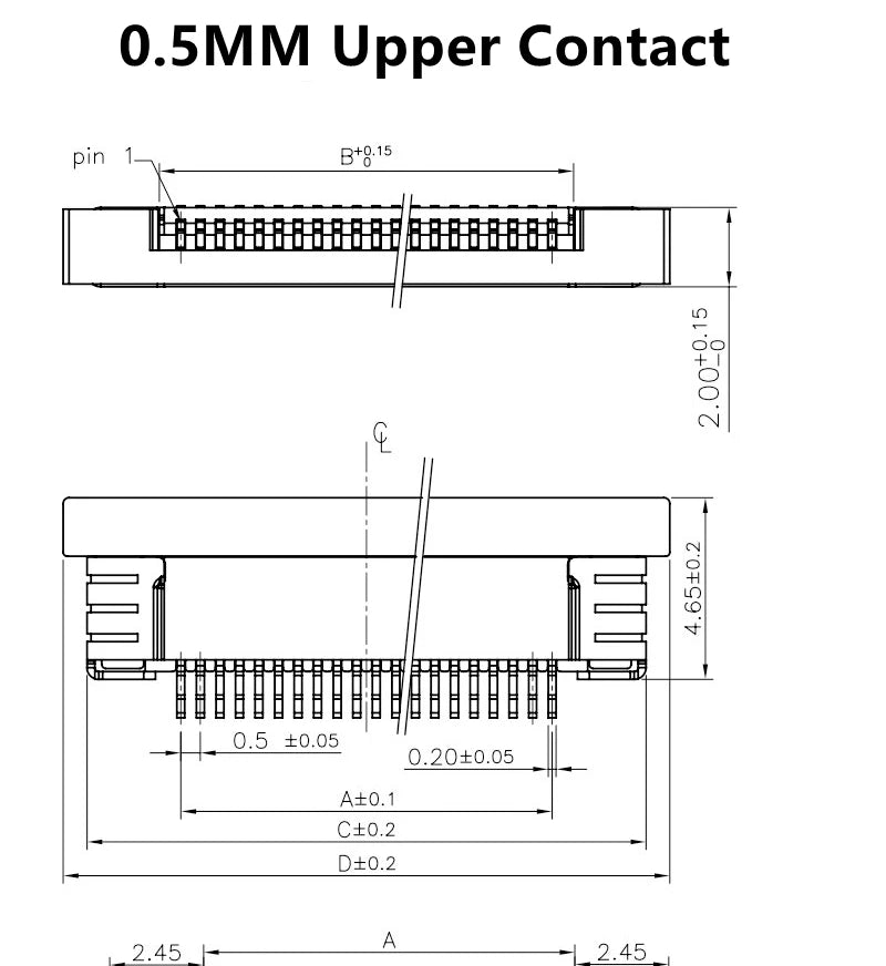 10pcs FPC Connector 0.5mm/1.0mm Pitch Drawer type Upper/ Bottom contact Type Socket FFC Flat Cable Socket 4P 5P 6P 8P 10P-60Pin