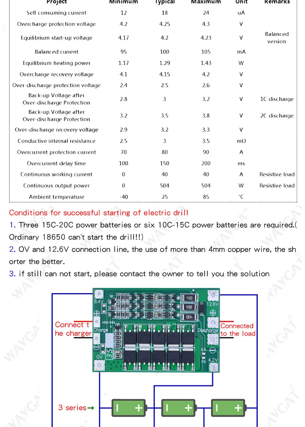 LIZAO 3S 4S BMS 20A 40A 60A 18650 Li-ion Battery Protection Board 11.1V-16.8V Enhanced Balance Charger Module