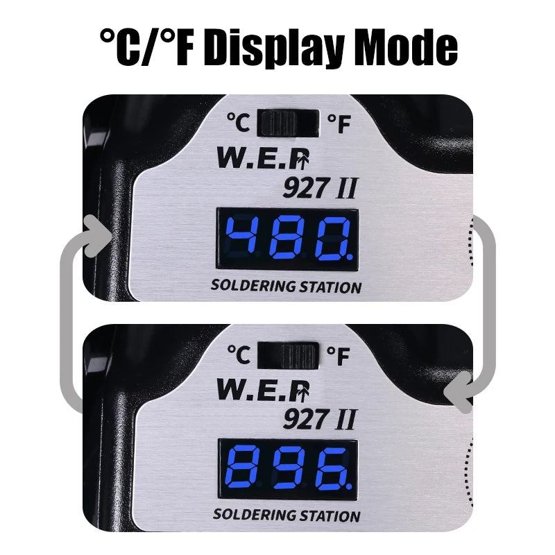 WEP 927-II 2 Helping Hands Electric Soldering Iron Station Digital Display 60W Soldering iron Kit Temperature Adjust Welding Too