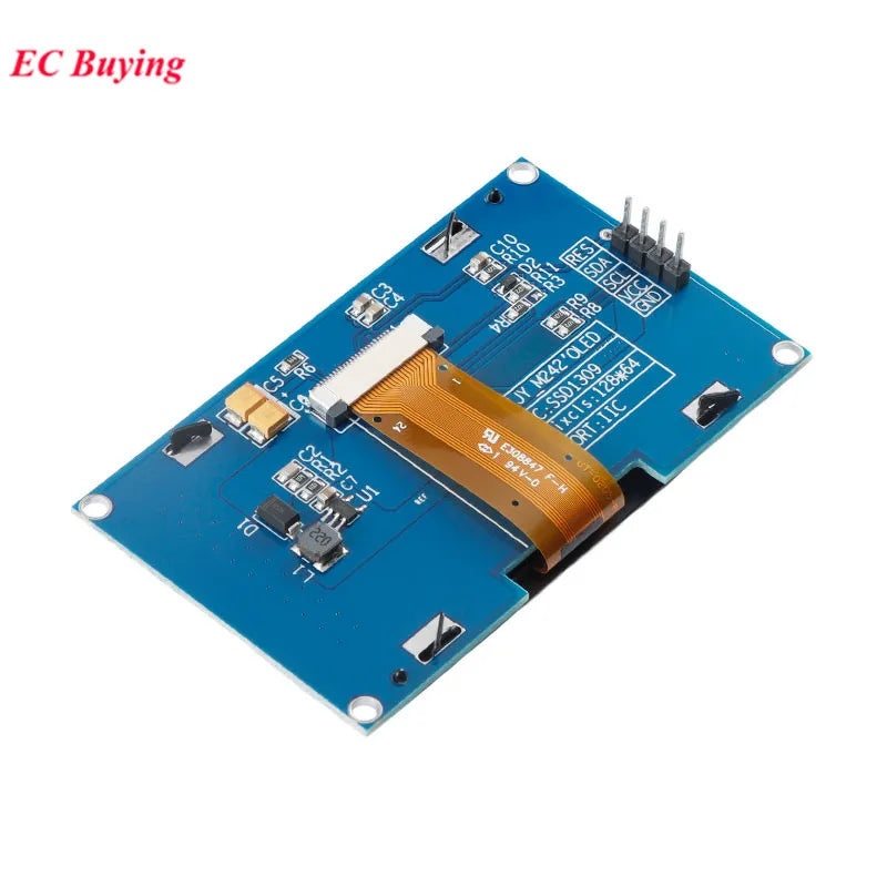 2.42 inch OLED Module 2.42" 12864 Screen LCD LED Display Module 128x64 SSD1309 SPI/IIC I2C Interface for Arduino 4Pin 7Pin