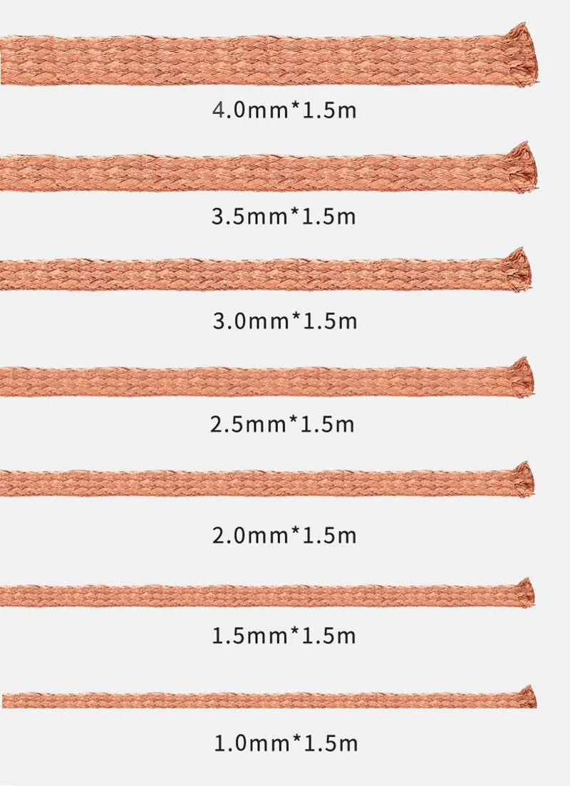 MECHANIC R350 Series Width 1.0-4.0mm Length 1.5m Solder Remove Cord Pure Copper Braid Tin Absorption Belt Single Layer Wick Wire