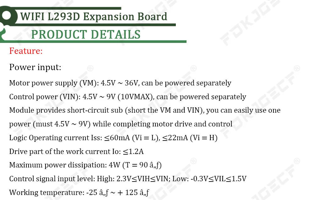 L293D For ESP8266 ESP-12E Dual High Power H-Bridge Module For Wireless WIFI NodeMcu Motor Driver Shield Board For WIFI V3 CP2102