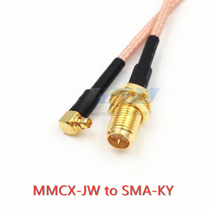 MMCX-J curved male to SMA-K-J female male RG316 line sma to mmcx extension cable